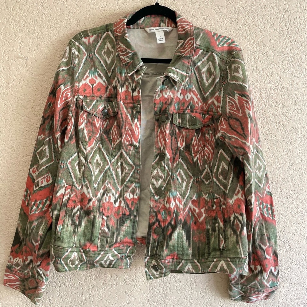 Pattern Denim material jacket